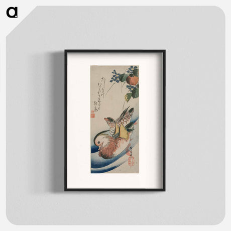 アートポスター-Mandarin Ducks
 - 歌川 広重 Poster.