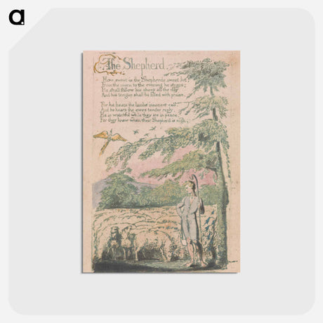 アートポストカード-The Shepherd - ウィリアム ブレイク Postcard.