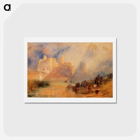 アートポストカード-Kidwelly Castle - ウィリアム ターナー Postcard.