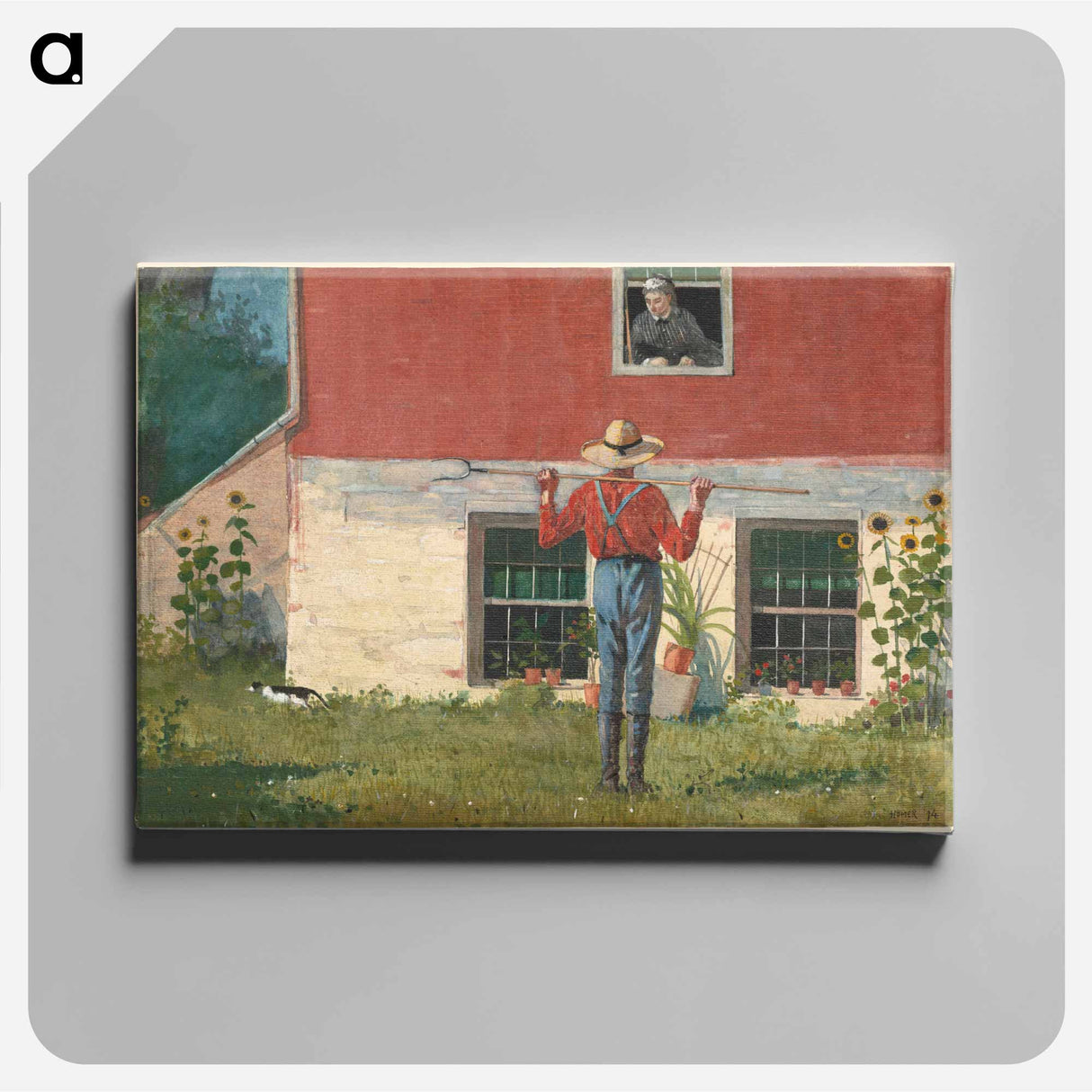 In the Garden - Winslow Homer Canvas.