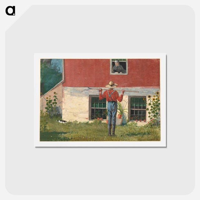 アートポストカード-In the Garden - ウィンスロー ホーマー Postcard.