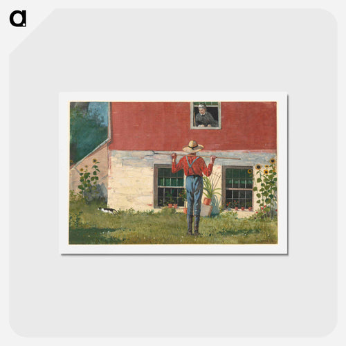 In the Garden - ウィンスロー ホーマー Postcard.