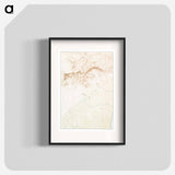 Topographic map of the ruins of Thebes - アンティーク地図 Poster.