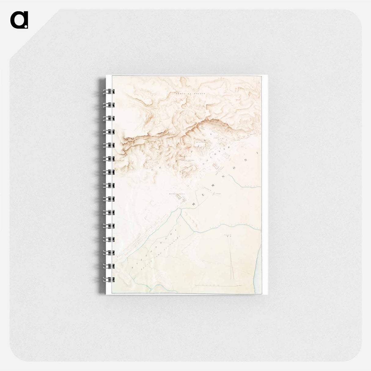 Topographic map of the ruins of Thebes - アンティーク地図 Memo.