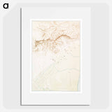 Topographic map of the ruins of Thebes - アンティーク地図 Poster.