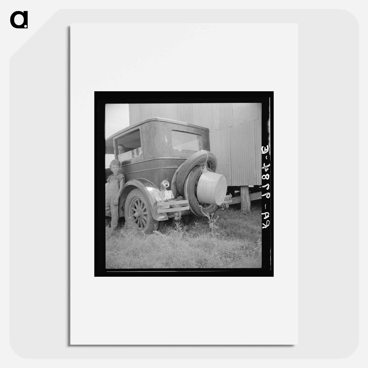 Migrant family's car near Brownsville, Texas - Dorothea Lange Poster.