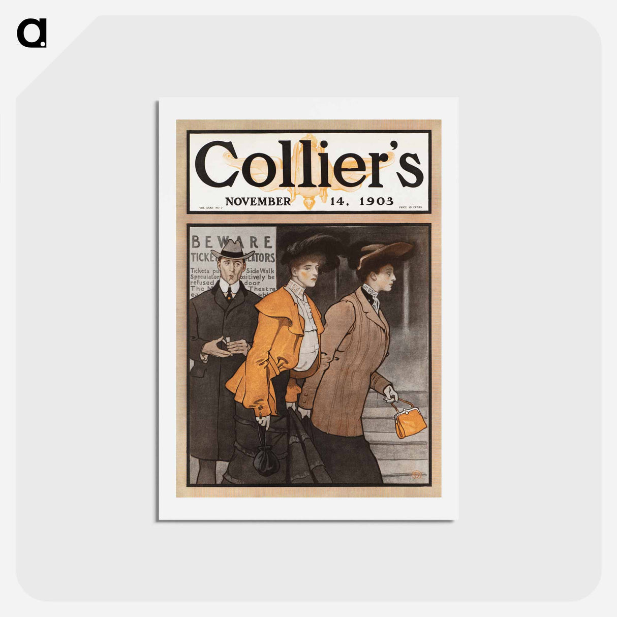 アートポストカード-Collier's November 14 - エドワード ペンフィールド Postcard.