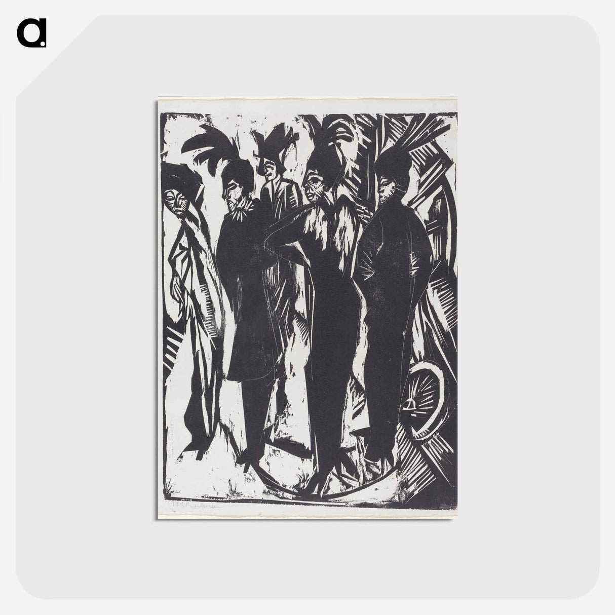 アートポストカード-Five Women on the Street - エルンスト ルートヴィヒ キルヒナー Postcard.