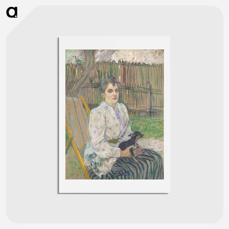 アートポストカード-Lady with a Dog - アンリ ド トゥールーズ ロートレック Postcard.