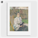 Lady with a Dog - Henri de Toulouse-Lautrec Poster.