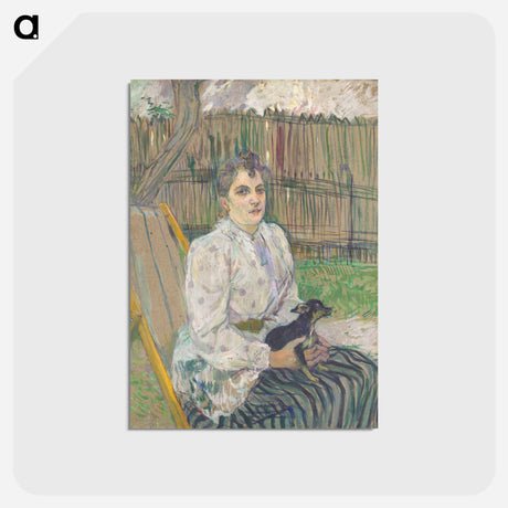 アートポストカード-Lady with a Dog - アンリ ド トゥールーズ ロートレック Postcard.