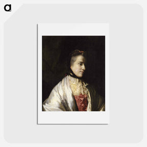 アートポストカード-Portrait of Emma, Countess of Mount Edgcumbe - ジョシュア レノルズ Postcard.