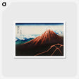 アートポストカード-Hokusai's Rainstorm beneath the Summit - 葛飾 北斎 Postcard.