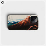 Hokusai's Rainstorm beneath the Summit - Katsushika Hokusai Phone Case.