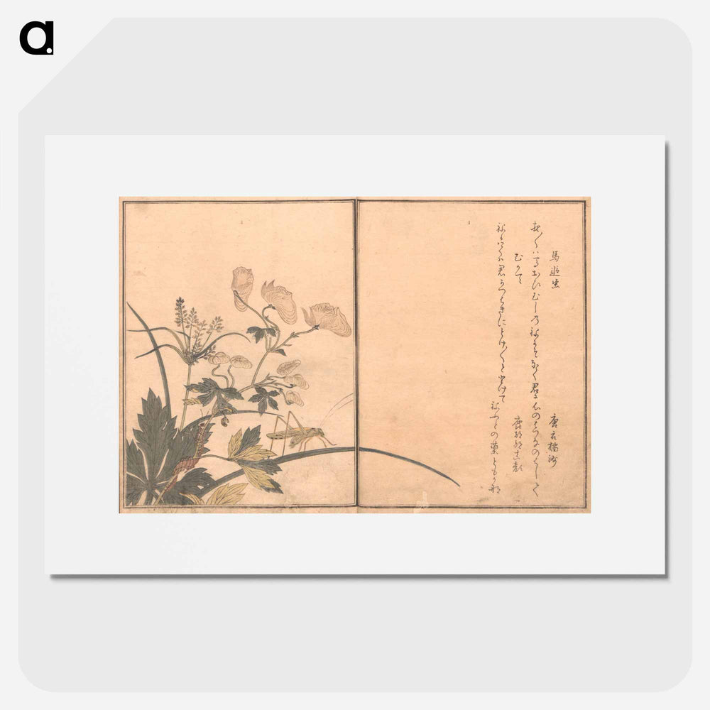 Picture Book of Crawling Creatures (The Insect Book) (Ehon mushi erami) - 喜多川 歌麿 Poster.
