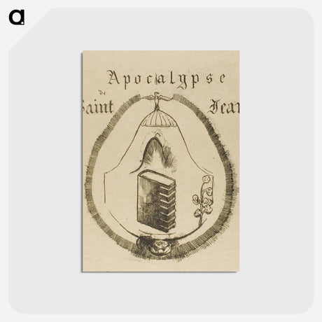 アートポストカード-Cover-Frontispiece for the Apocalypse of St. John - オディロン ルドン Postcard.