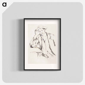 アートポスター-Leaning Smoker - ポール セザンヌ Poster.