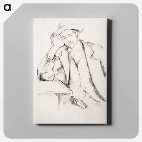 アートパネル-Leaning Smoker - ポール セザンヌ Canvas.