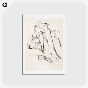 アートポストカード-Leaning Smoker - ポール セザンヌ Postcard.