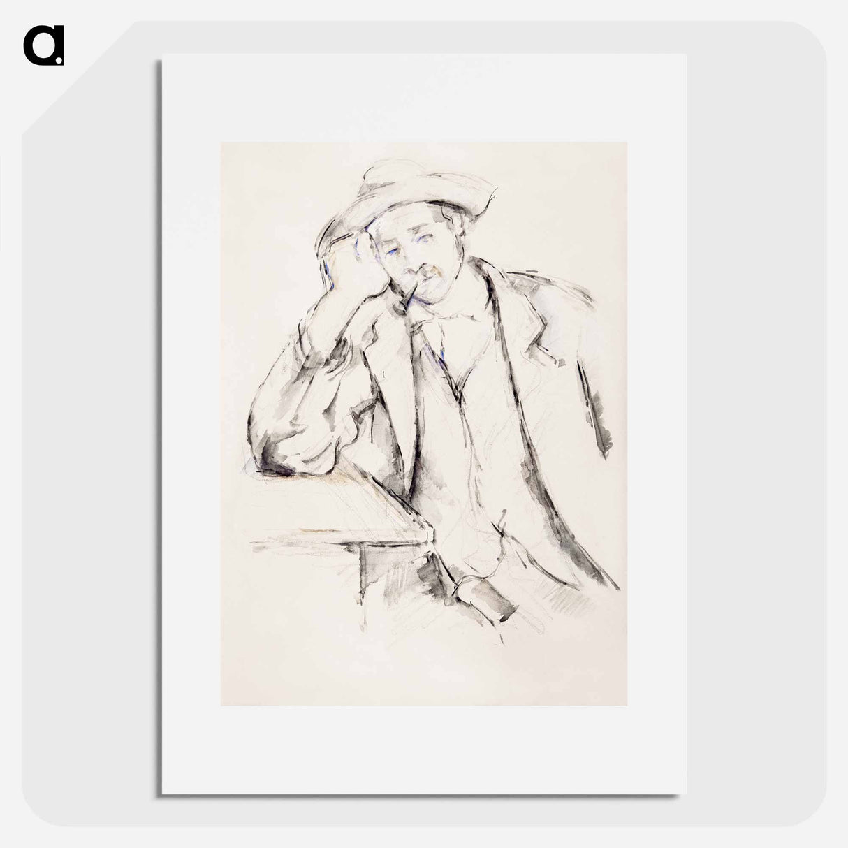 Leaning Smoker - Paul Cezanne Poster.