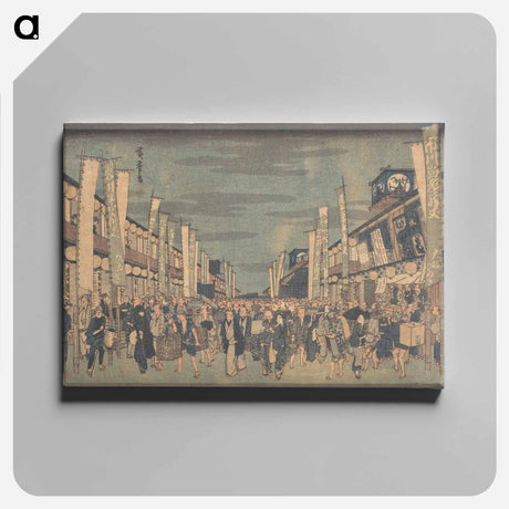 アートパネル-Picture of the Theatres in Sakai Cho
 - 歌川 広重 Canvas.