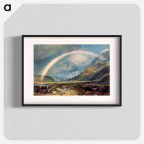 アートポスター-Kilchern Castle, with the Cruchan Ben Mountains, Scotland Noon - ウィリアム ターナー Poster.