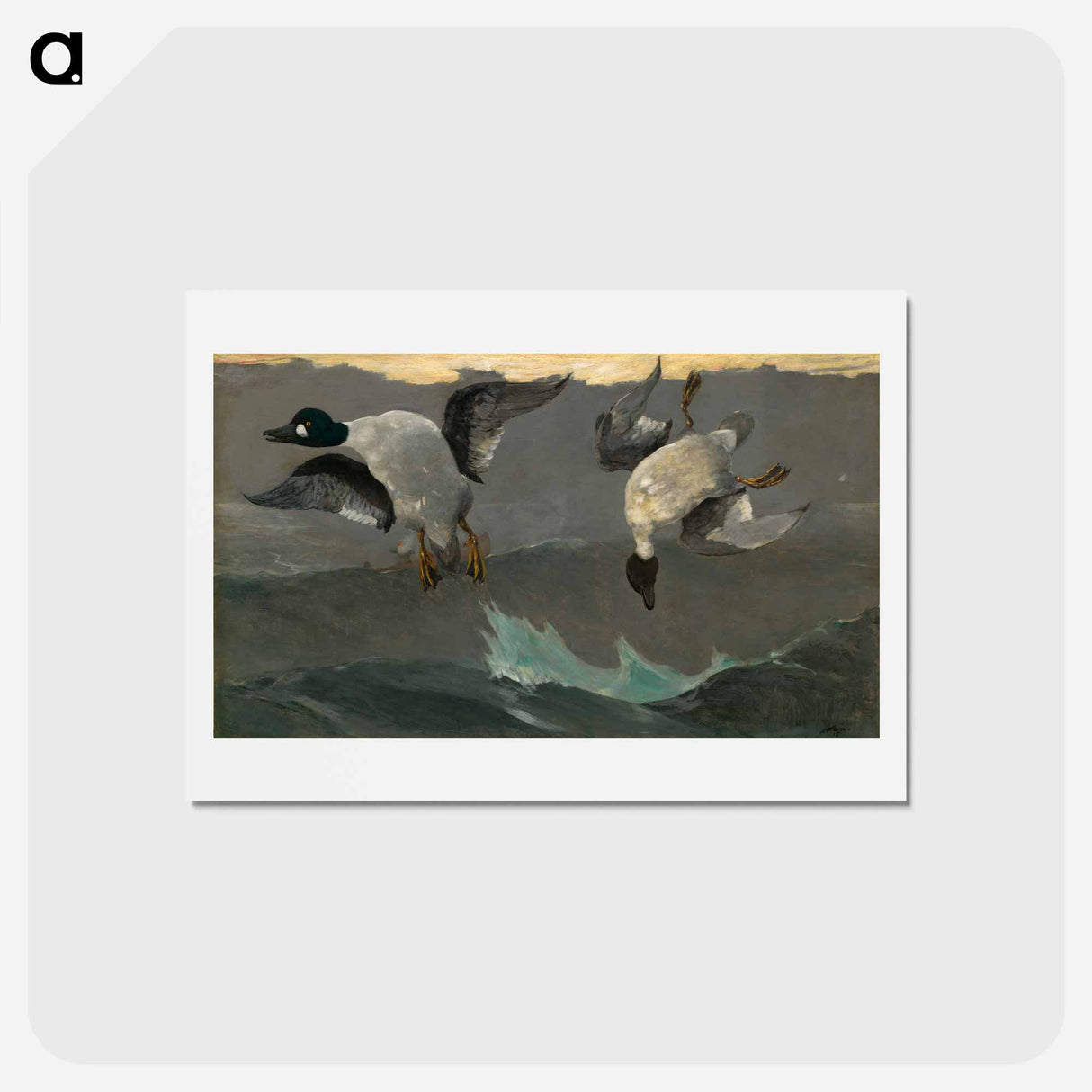 アートポストカード-Right and Left - ウィンスロー ホーマー Postcard.