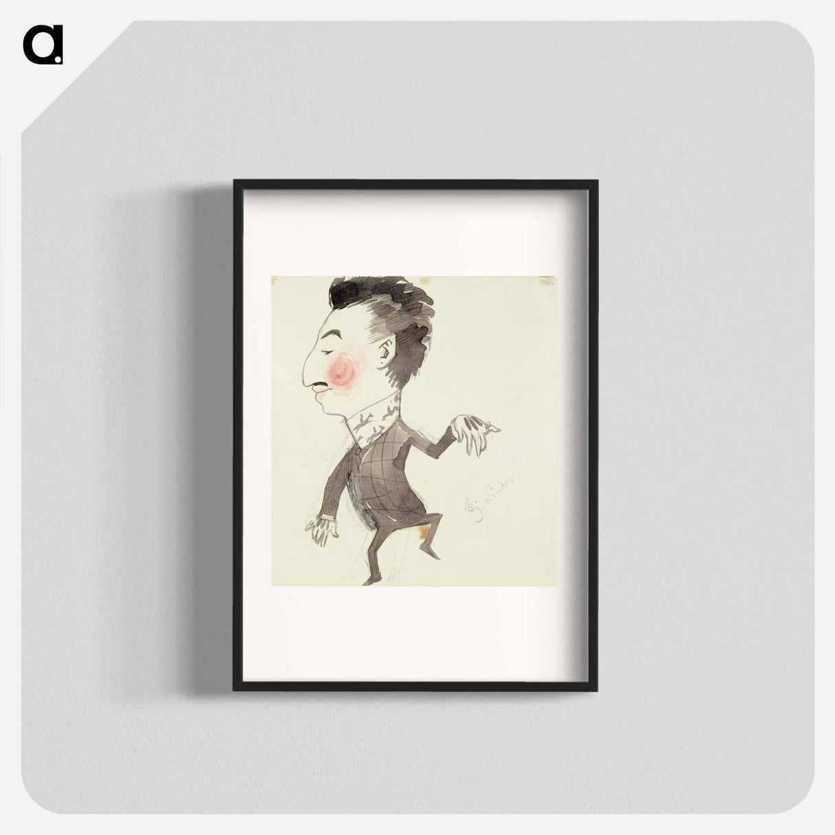 Karikatyyri hj. linderistä - アルバート エーデルフェルト Poster.