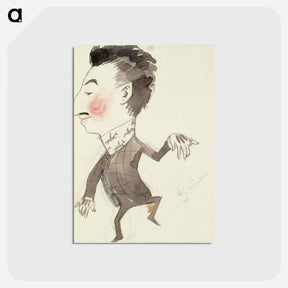 アートポストカード-Karikatyyri hj. linderistä - アルバート エーデルフェルト Postcard.