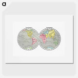 World map from A System of Geography - アンティーク地図 Poster.