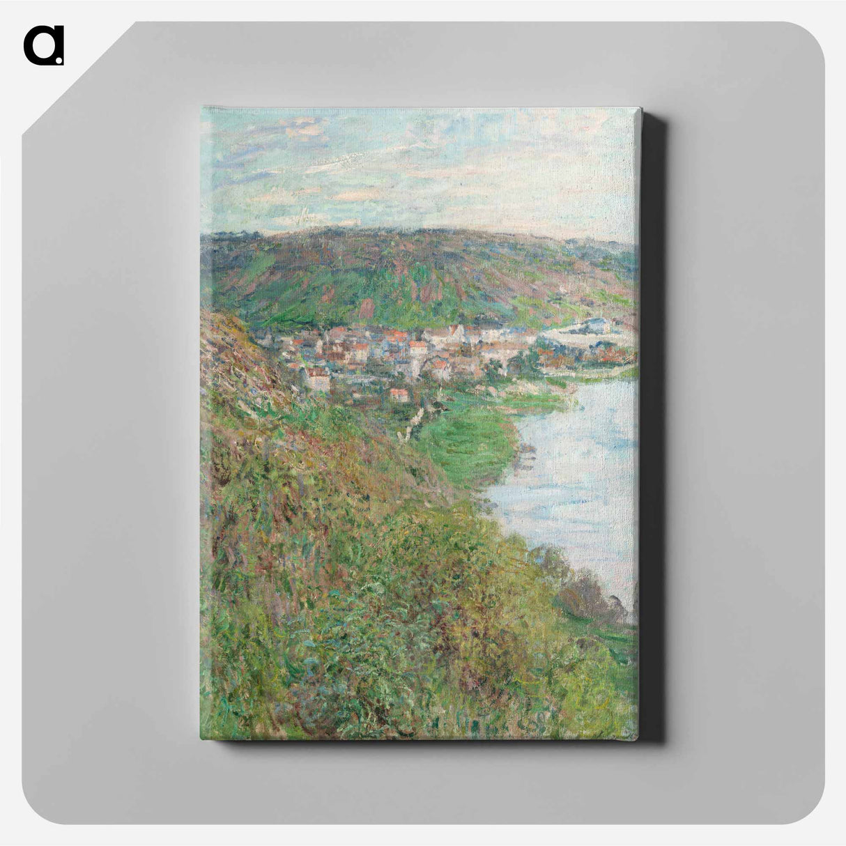 View of Vétheuil - クロード モネ Canvas.