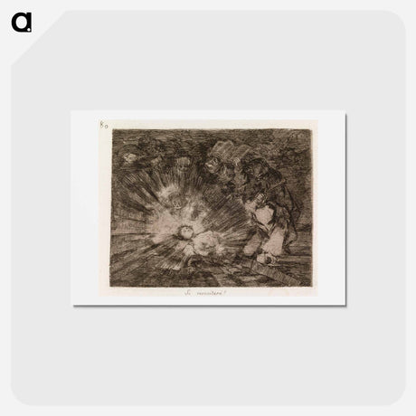 アートポストカード-Will she rise again? - フランシスコ デ ゴヤ Postcard.