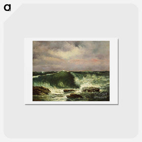 アートポストカード-The Wave - ギュスターヴ クールベ Postcard.