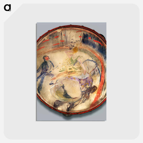 アートポストカード-Au Cirque: Écuyère - アンリ ド トゥールーズ ロートレック Postcard.