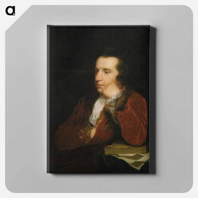 アートパネル-Portrait of George Colman, the Elder - ジョシュア レノルズ Canvas.