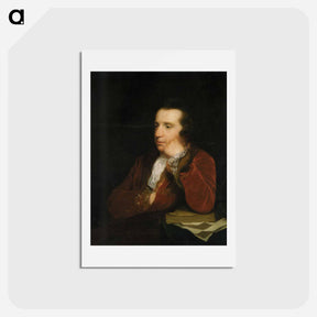 アートポストカード-Portrait of George Colman, the Elder - ジョシュア レノルズ Postcard.