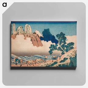 アートパネル-Hokusai's View from the Other Side of Fuji from the Minobu River - 葛飾 北斎 Canvas.