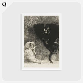 アートポストカード-The Sphinx - オディロン ルドン Postcard.