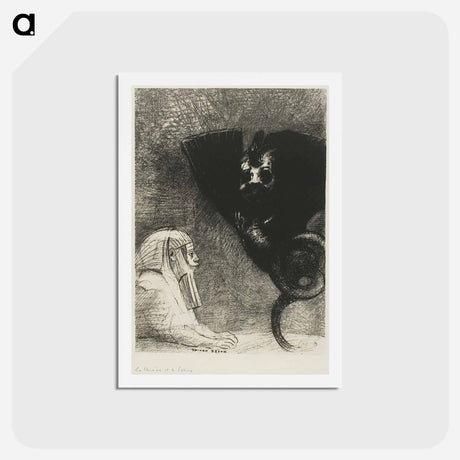アートポストカード-The Sphinx - オディロン ルドン Postcard.