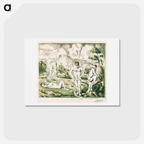 アートポストカード-The Bathers - ポール セザンヌ Postcard.