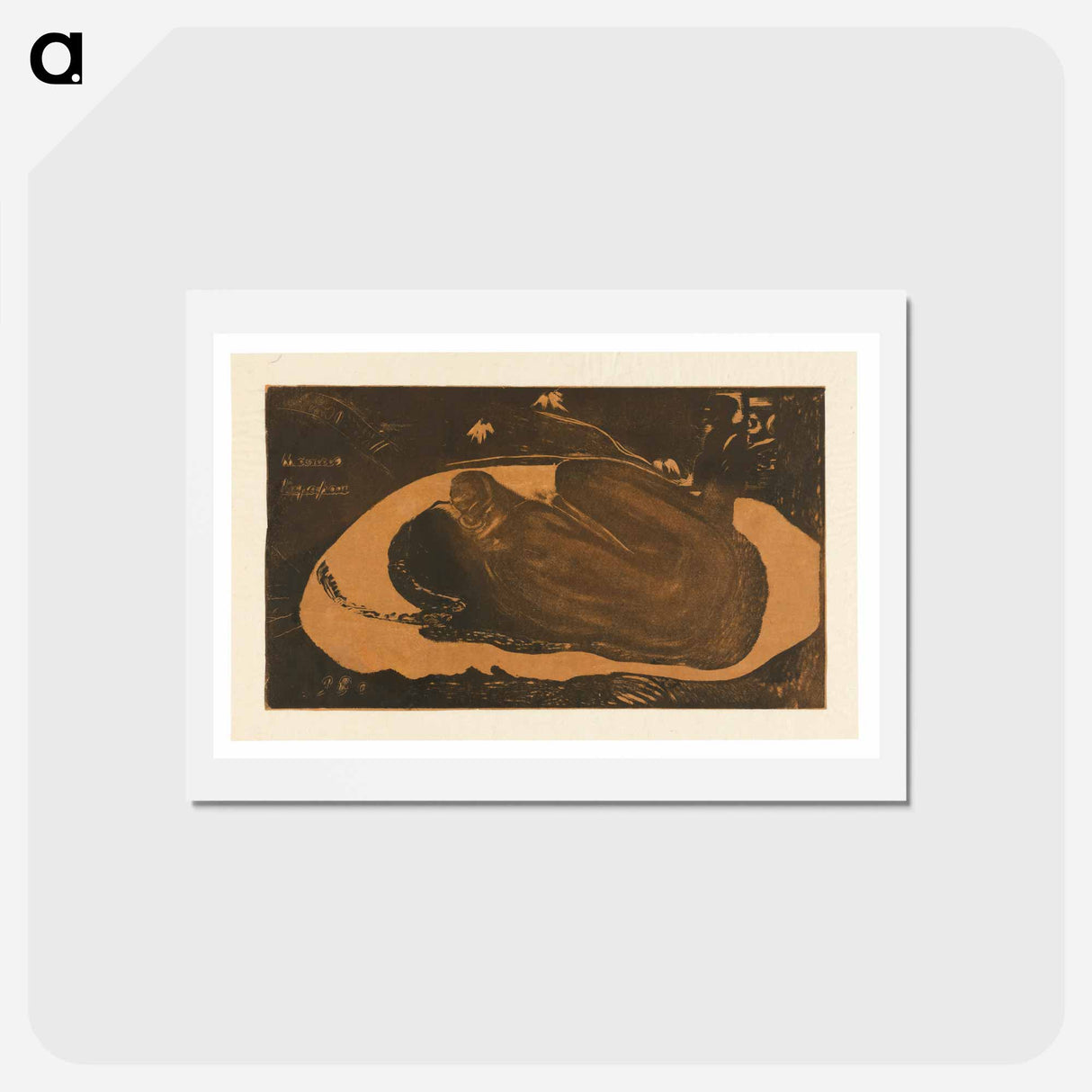 アートポストカード-Manau tupapau (She Thinks of the Ghost or The Ghost Thinks of Her) - ポール ゴーギャン Postcard.