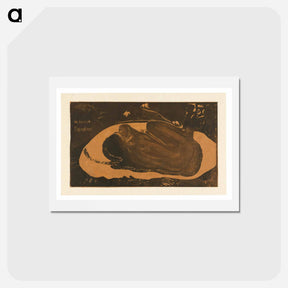 アートポストカード-Manau tupapau (She Thinks of the Ghost or The Ghost Thinks of Her) - ポール ゴーギャン Postcard.