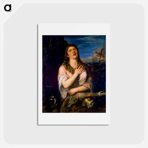 アートポストカード-Penitent St. Mary Magdalene - ティツィアーノ ヴェチェッリオ Postcard.