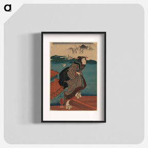 アートポスター-Sanbashi no onna - 歌川 国芳 Poster.