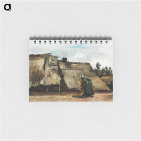 アートメモ帳-A Peasant Woman Digging in Front of Her Cottage - フィンセント ファン ゴッホ Memo.