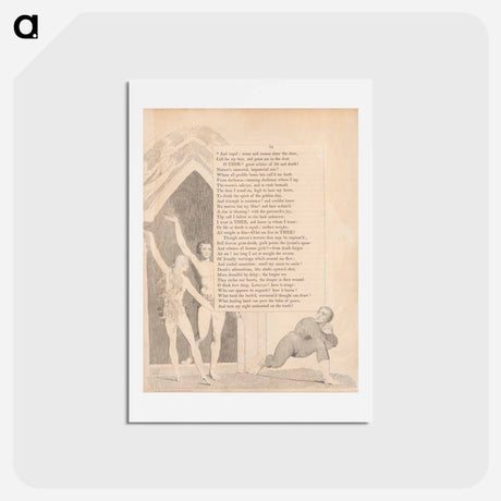 アートポストカード-And vapid; sense and reason shew the door - ウィリアム ブレイク Postcard.