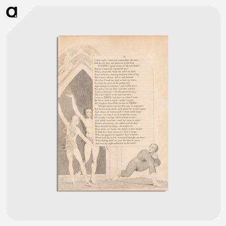 アートポストカード-And vapid; sense and reason shew the door - ウィリアム ブレイク Postcard.