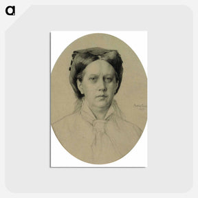 アートポストカード-Portrait of the artist's mother - アルバート エーデルフェルト Postcard.