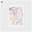 アートポストカード-Map to the sketches in Egypt and Nubia - アンティーク地図 Postcard.