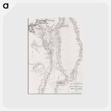 アートポストカード-Map to the sketches in Egypt and Nubia - アンティーク地図 Postcard.